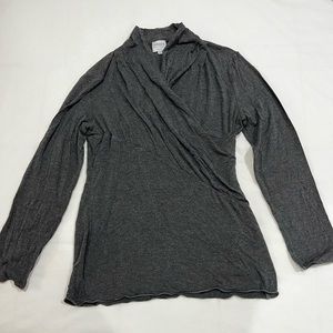 Armani Collezioni Charcoal Grey Blouse. Made in Italy. Size EU 44